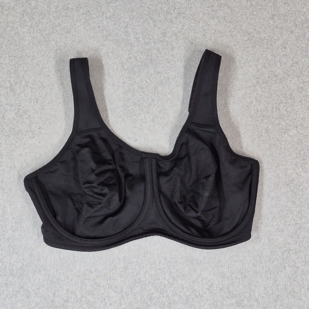 Wacoal Women Bra 38DDD Black Adjustable Strap 855170 Underwired Unlined